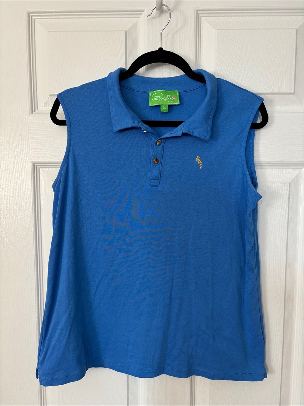 Pappagallo Bright Blue Sleeveless Polo Tank